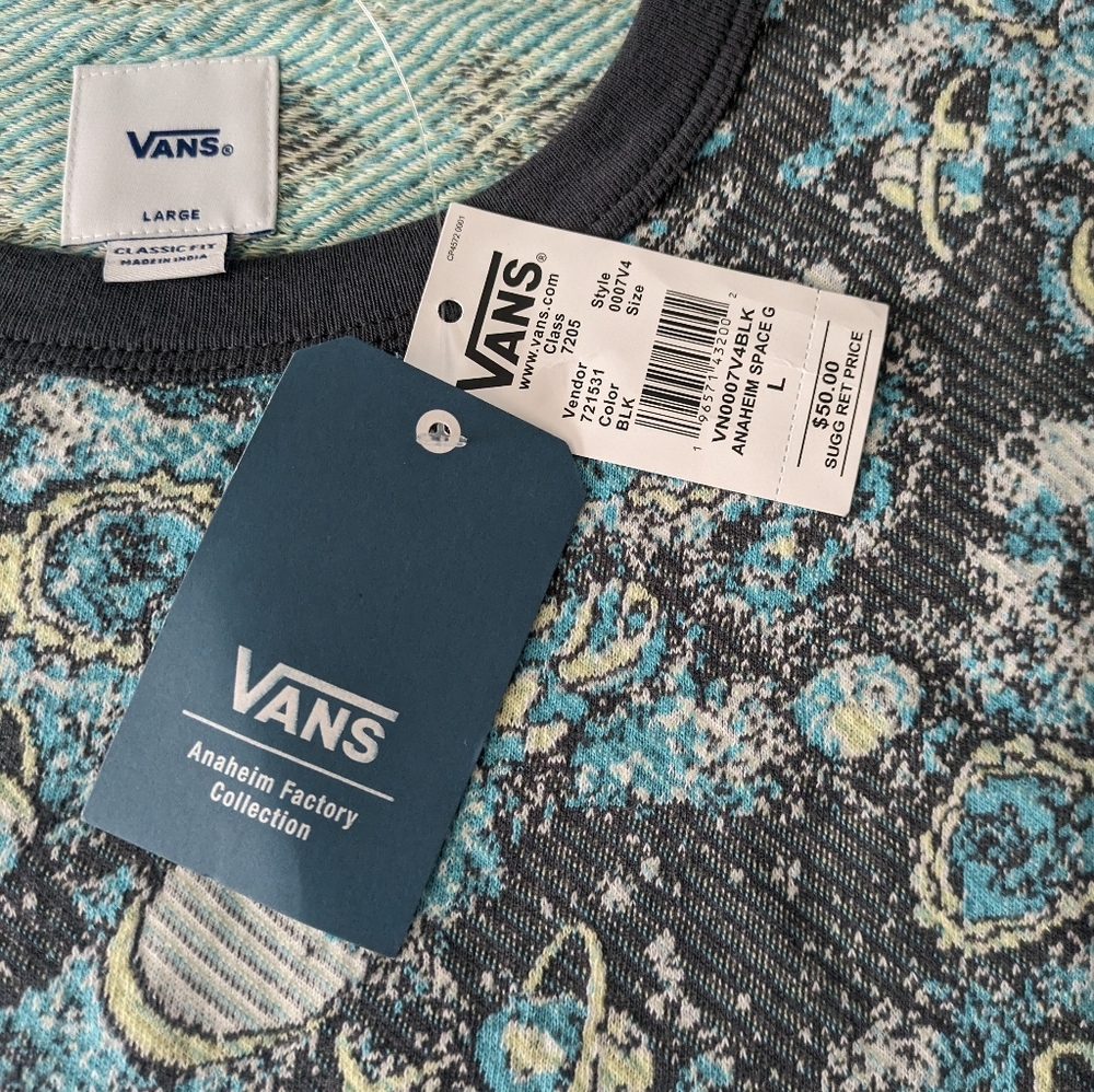 Vans ANAHEIM SPACE GALAXY T-SHIRT Men Cotton Premium thick 0124 NWT - Picture 8 of 11